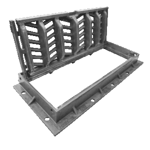 Aquava cadre sans nervure grille avaloir bouche d'égoutD400